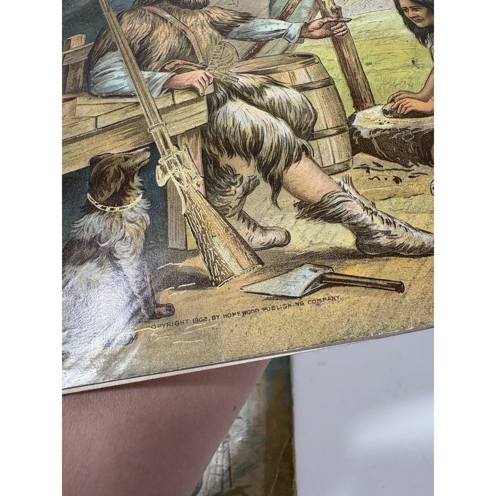 Robinson Crusoe 1902 published by Mc Loughlin Bros NY Book Rare Antique - Picture 4 of 4